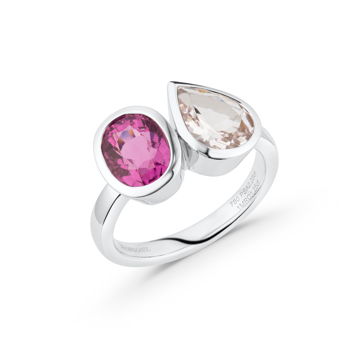 Pink Sapphire & Morganite Toi et Moi Ring