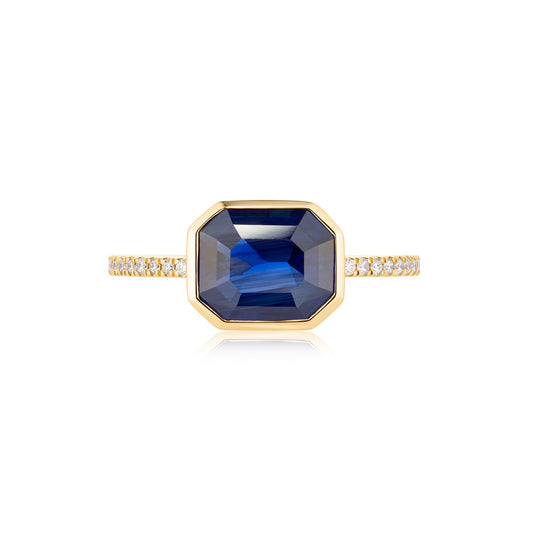 Sapphire Bezel Set Ring