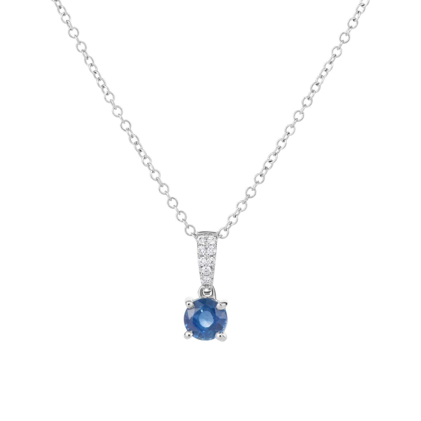 Sapphire Diamond Pave Pendant