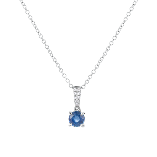 Sapphire Diamond Pave Pendant