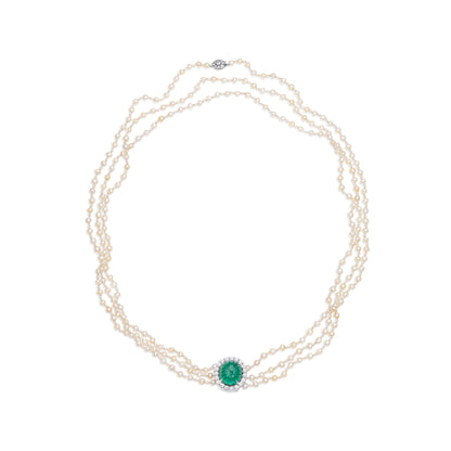 Tutti Frutti Necklace with Pearls & Emeralds