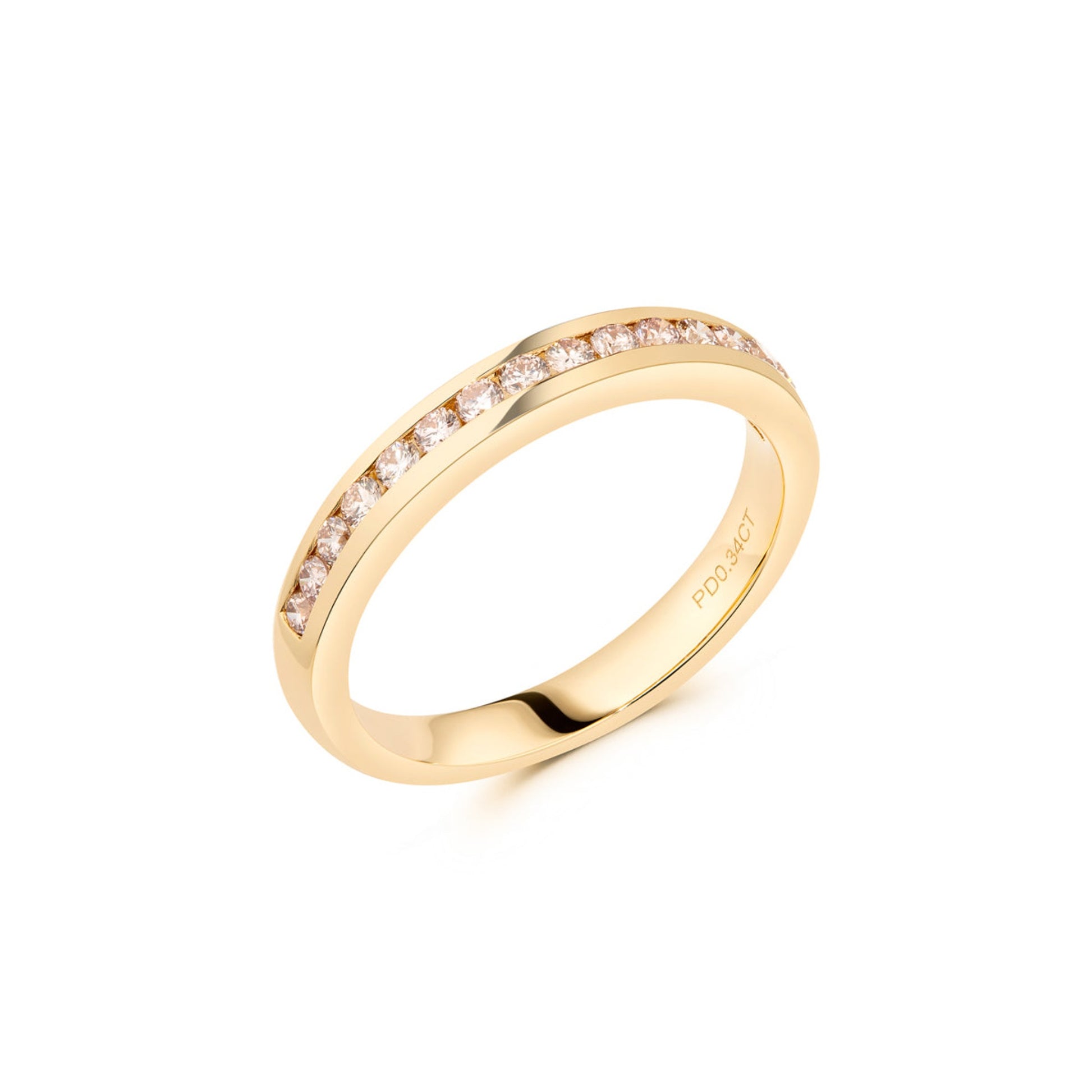Eminence Pinks Channel Set Band | 18ct Yellow Gold