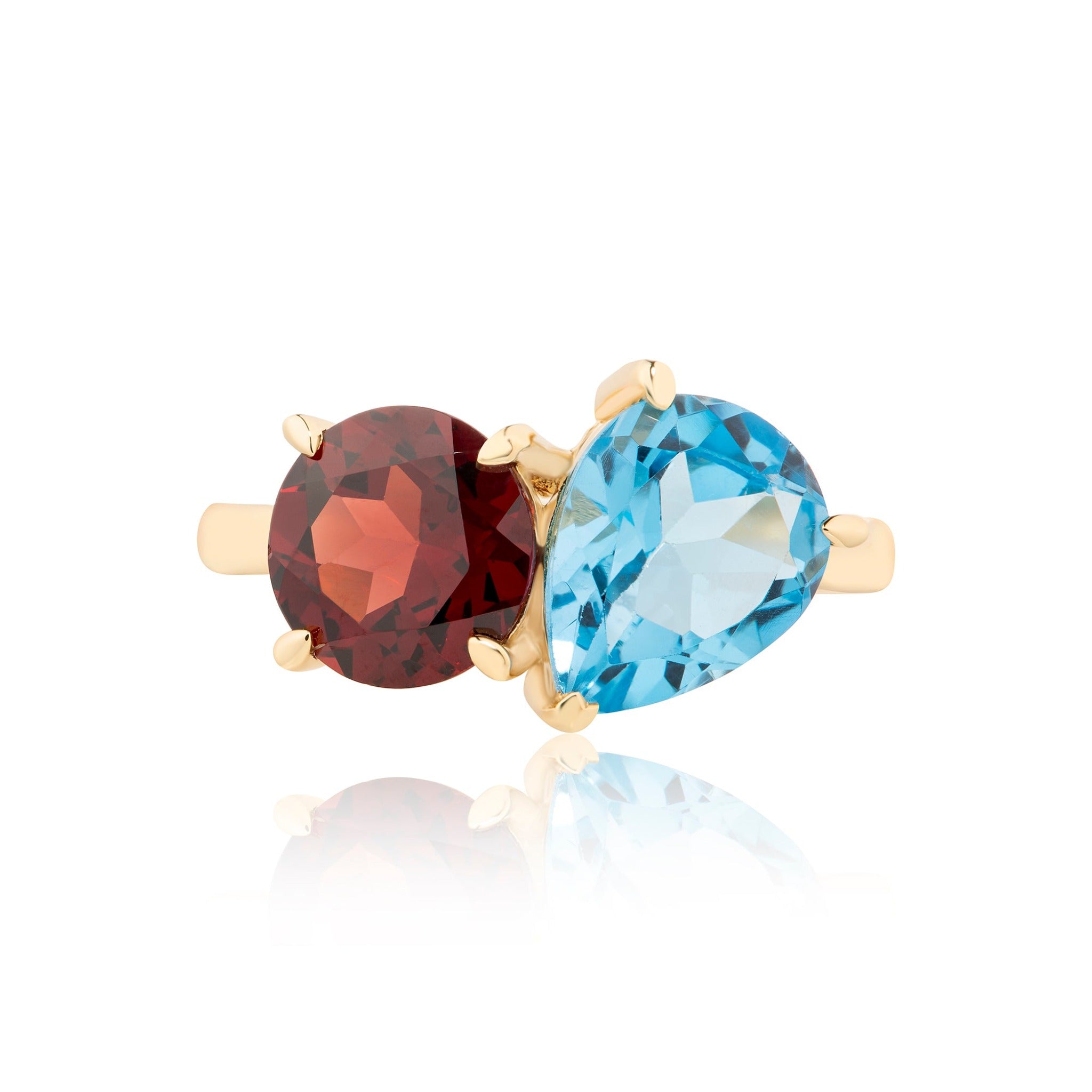 Garnet and deals yellow topaz ring