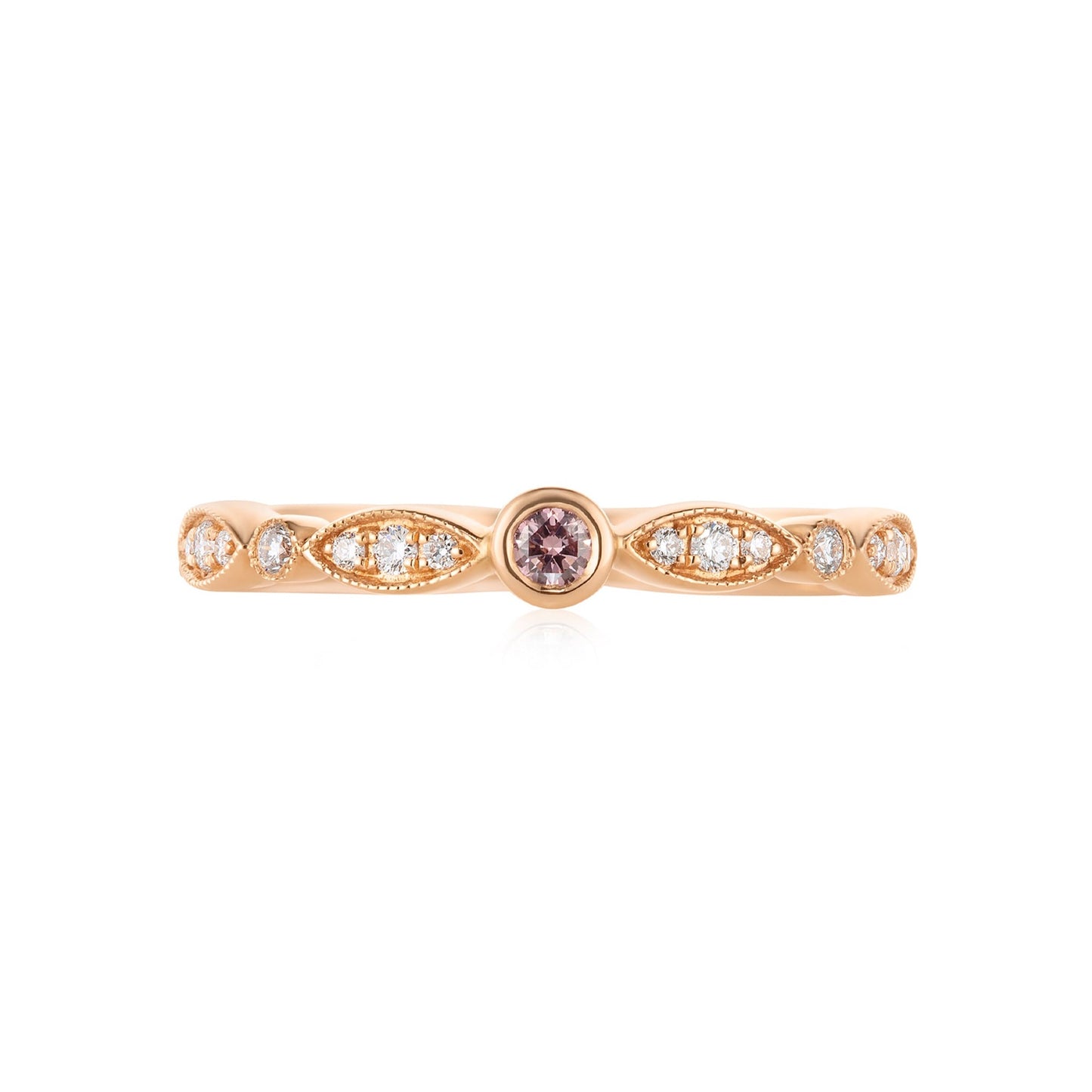 5P Colour Pink Diamond Band