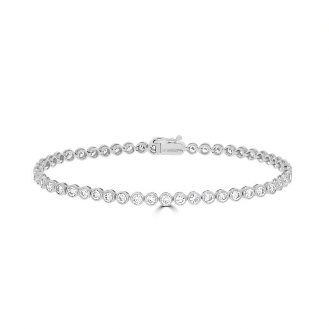 2.17ct Bezel Diamond Tennis Bracelet