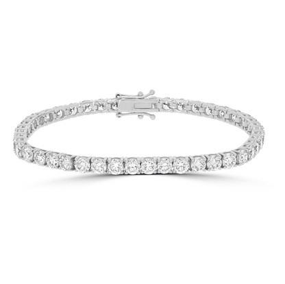 7ct Natural Diamond Tennis Bracelets, 9k Gold