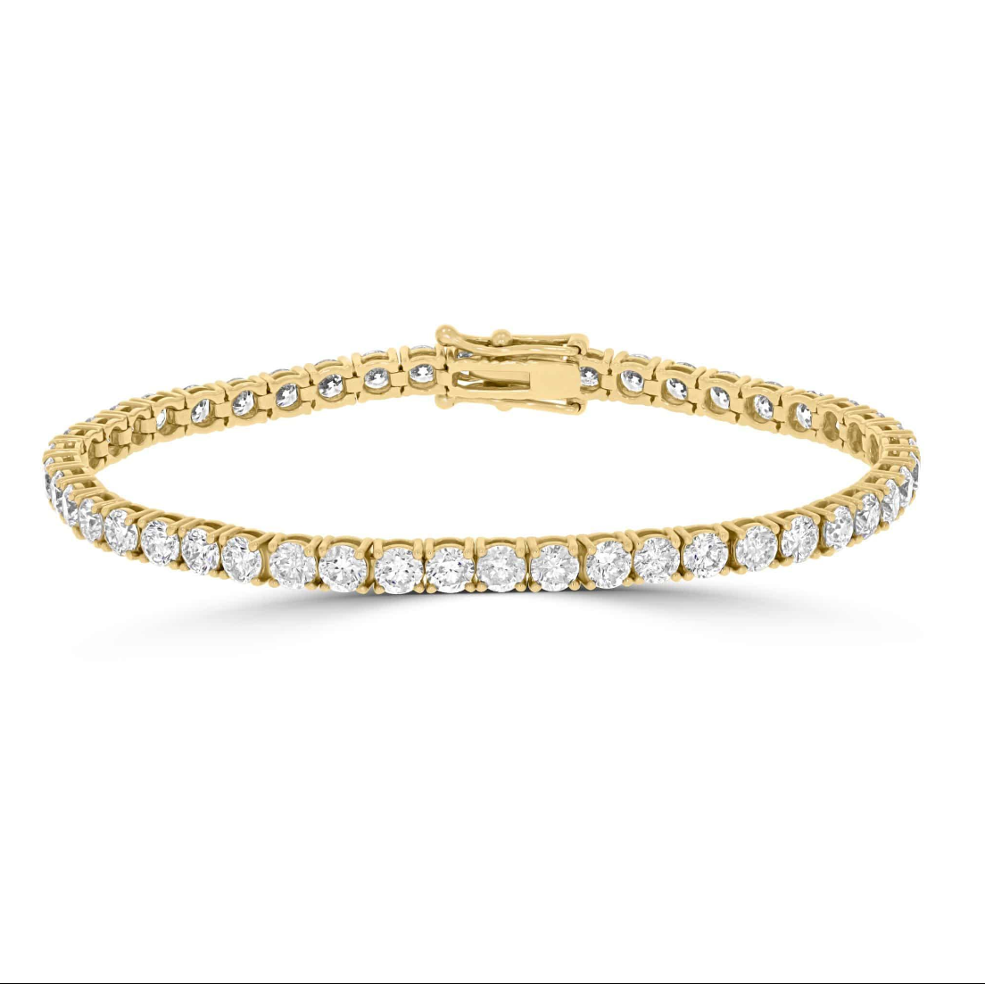 7ct Natural Diamond Tennis Bracelets, 9k Gold