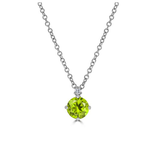 Peridot Diamond Pendant