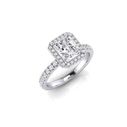 Talia Radiant Diamond Halo Ring