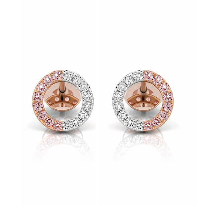 Eminence Pinks Diamond Split Circle of Life Earrings