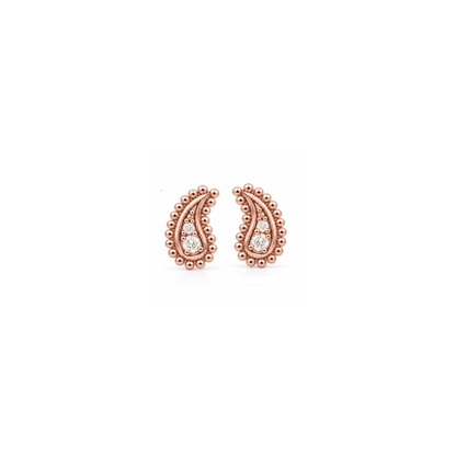 Paisley Diamond Stud Earrings | 18ct Rose Gold