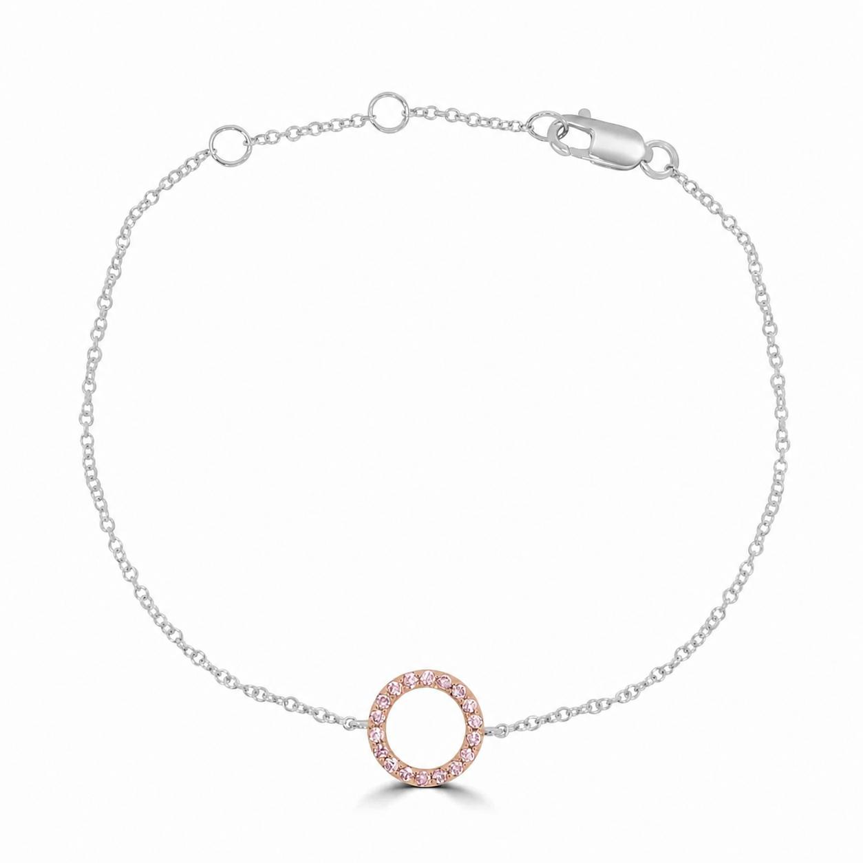Eminence Pinks Diamond Circle of Life Bracelet