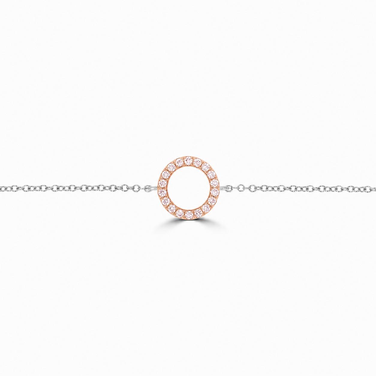 Eminence Pinks Diamond Circle of Life Bracelet