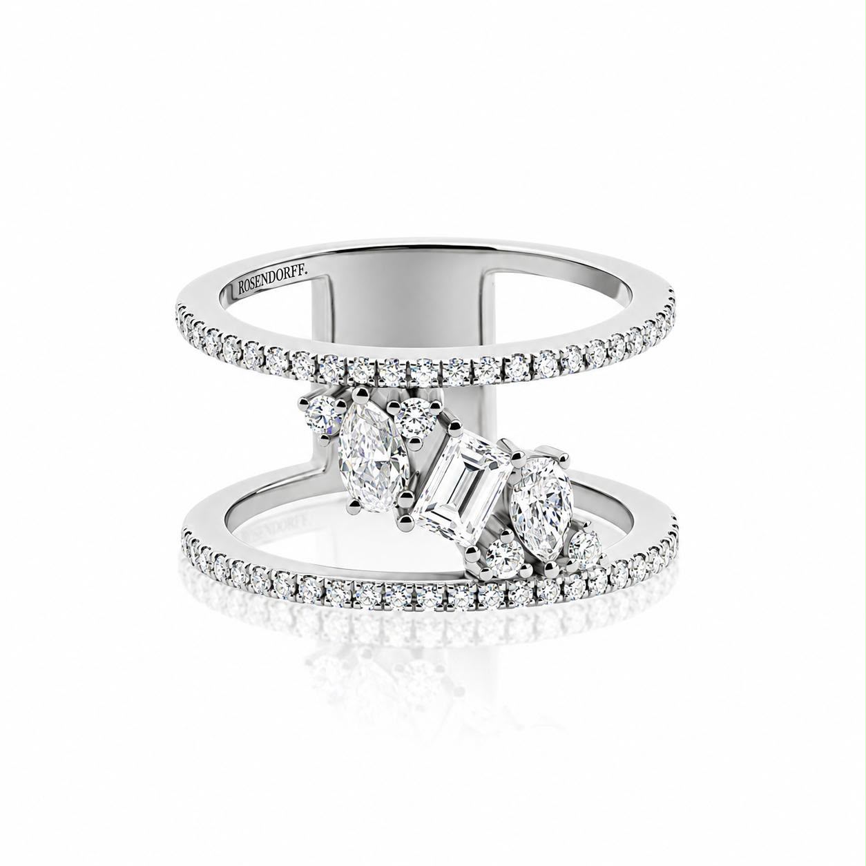 Two Row Fancy Diamond Band
