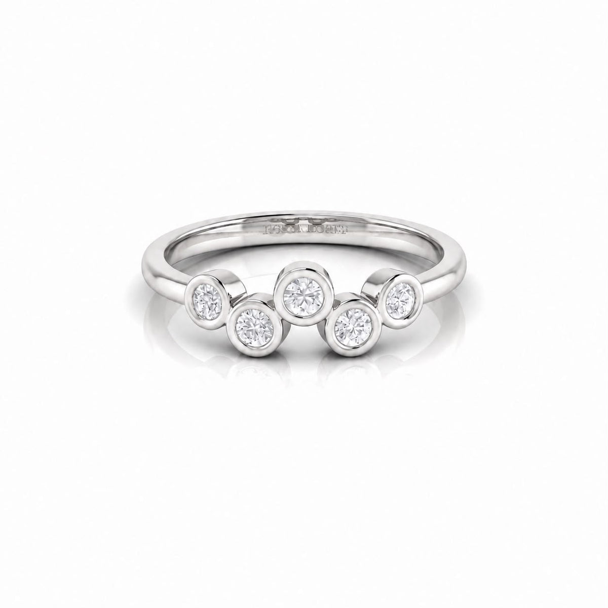 Diamond Five Stone Bezel Ring