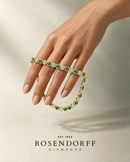 Muzo Emeralds and Diamond Bezel Bracelet