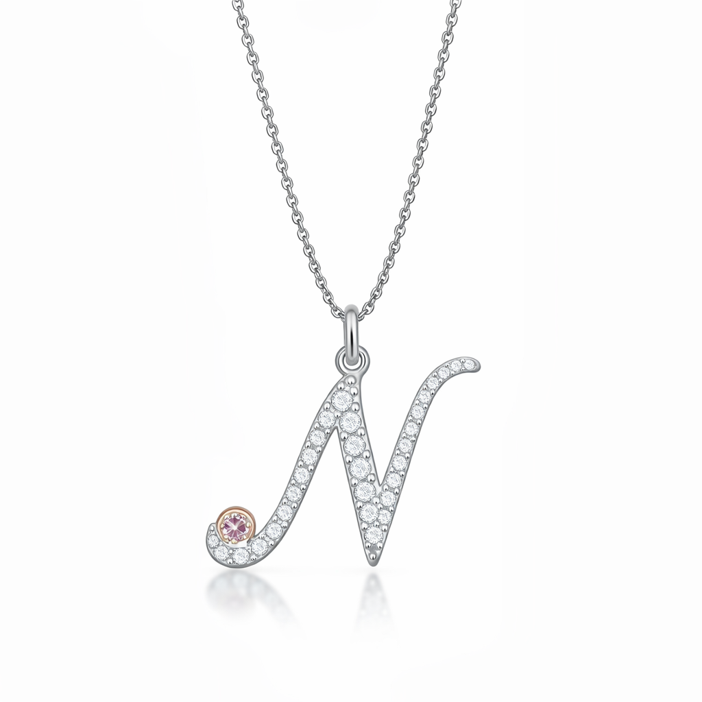 Initial Letter with Signature Pink Diamond