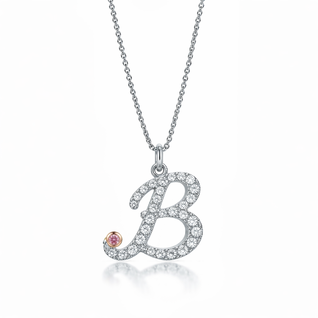 Initial Letter with Signature Pink Diamond