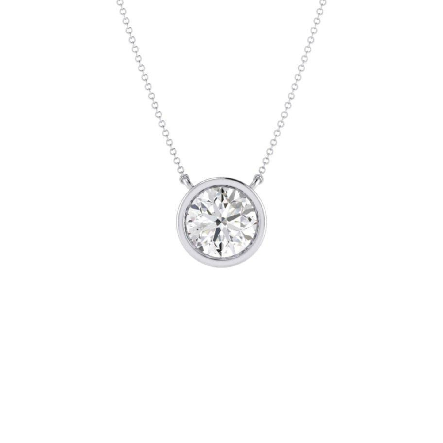 Bezel Set Diamond 0.50ct -1.00ct Pendant