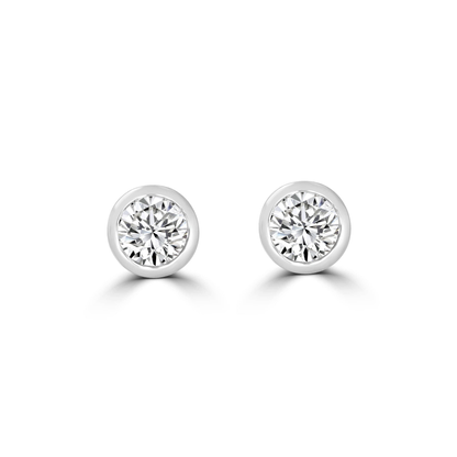 Bezel Diamond 0.60 tcw Earrings