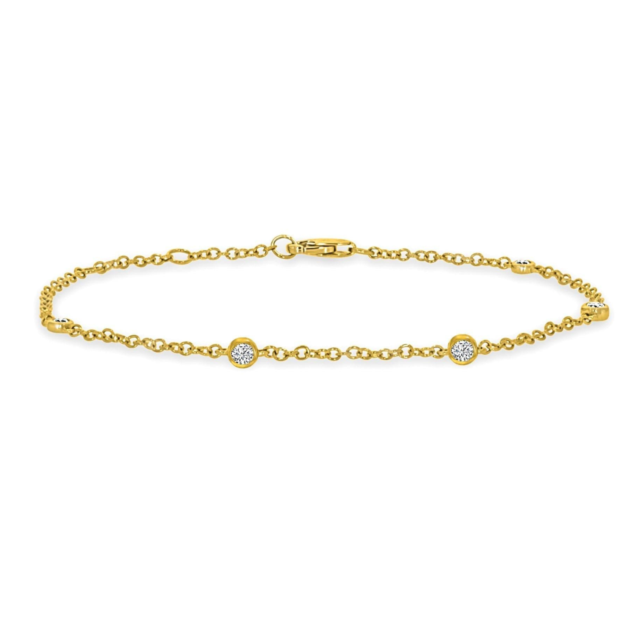 Diamond By The Yard Bracelet 0.17ct | Yellow Gold