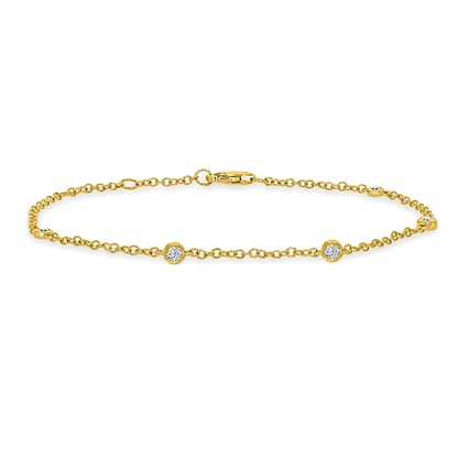 Diamond By The Yard Bracelet 0.17ct | Yellow Gold