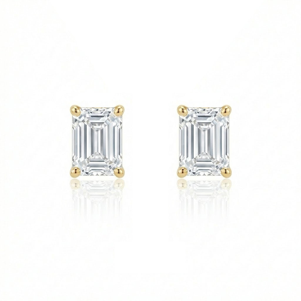 Matched Pair  2=1ct Emerald Natural Diamonds (GIA)