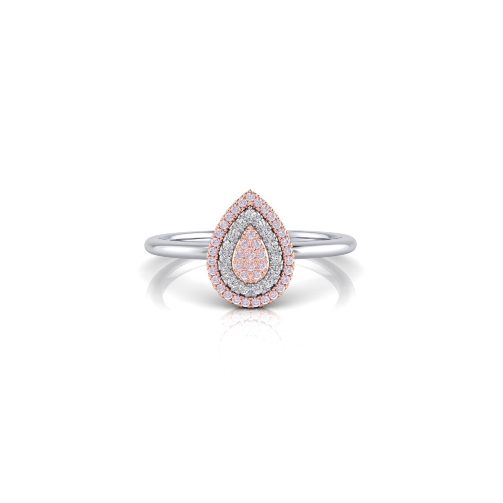Eminence Pinks Diamond Alternating Pear Ring