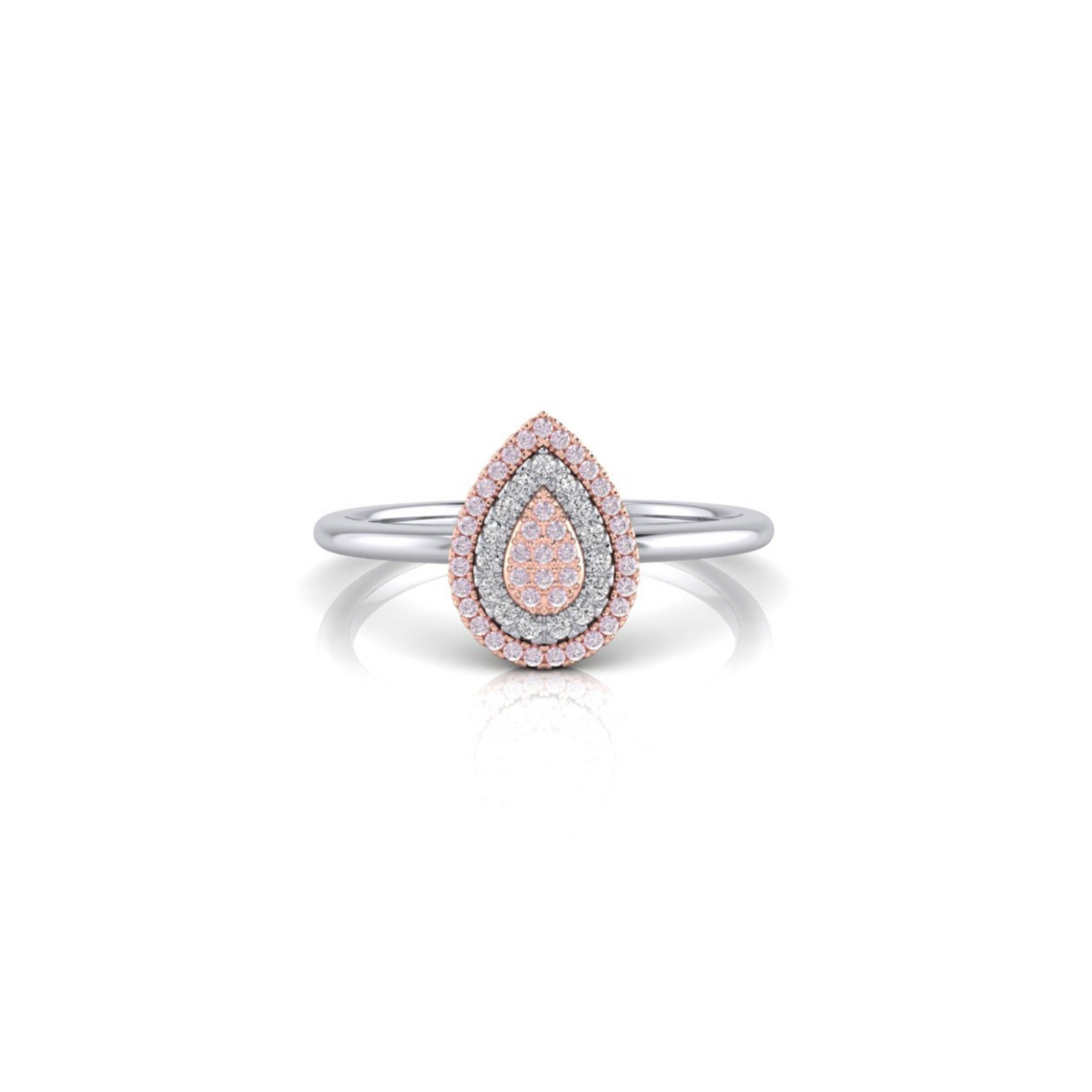 Eminence Pinks Diamond Alternating Pear Ring