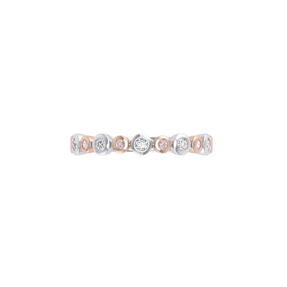 Eminence Pinks Diamond Alternating Bezel Ring