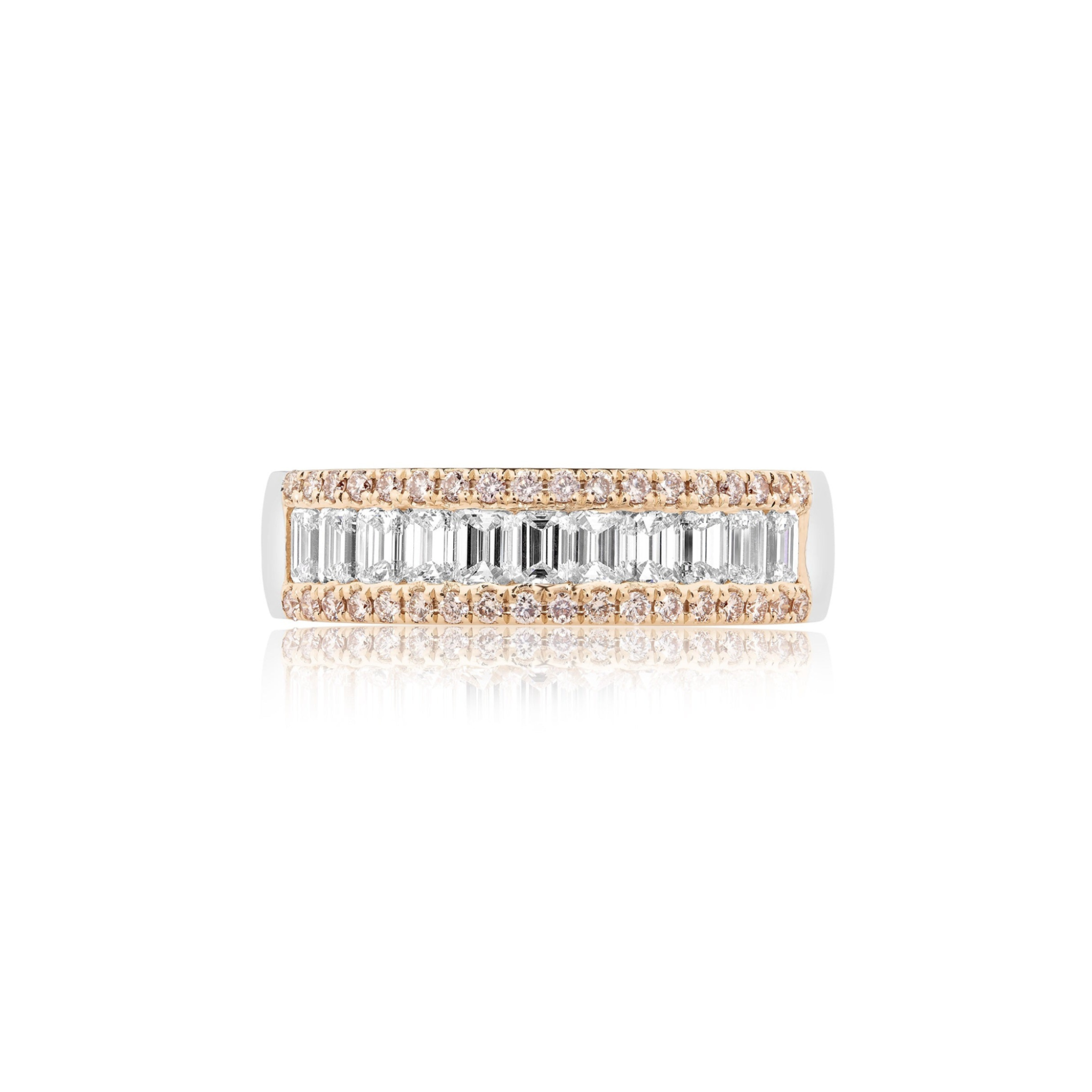 Eminence Pinks Diamond Emerald Cut Ring