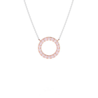 Eminence Pinks Diamond Circle of Life Pendant