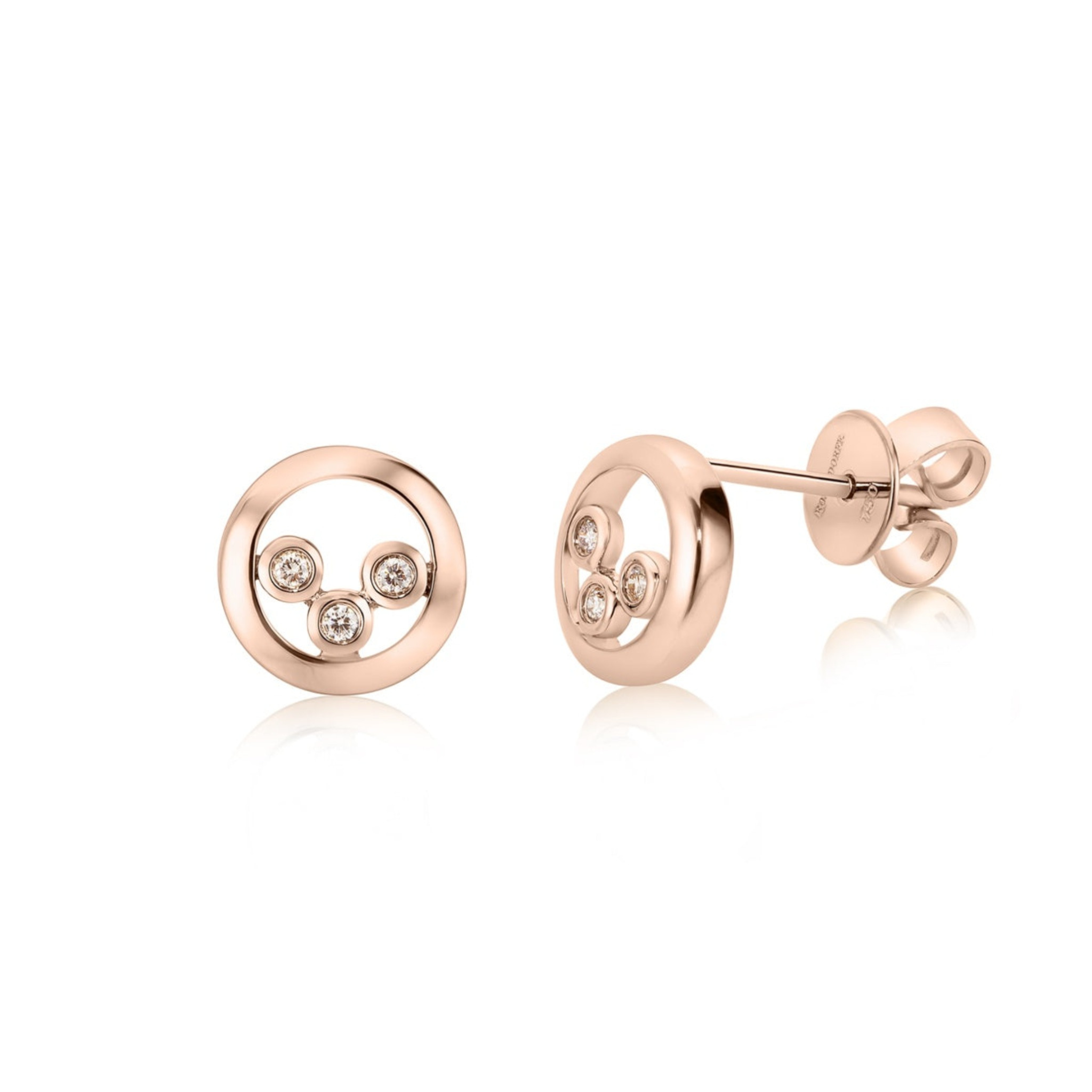 Eminence Pinks Diamond Circle of Life Trio Earrings