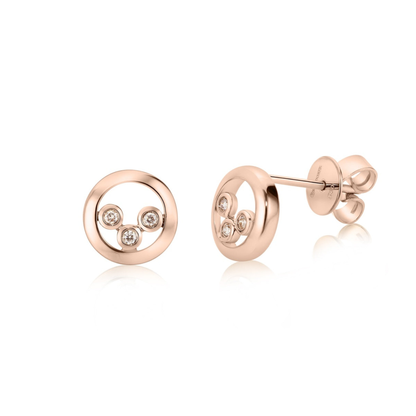 Eminence Pinks Diamond Circle of Life Trio Earrings