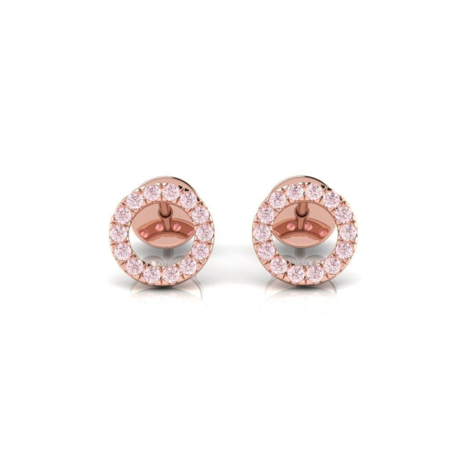Eminence Pinks Diamond Circle of Life Earrings
