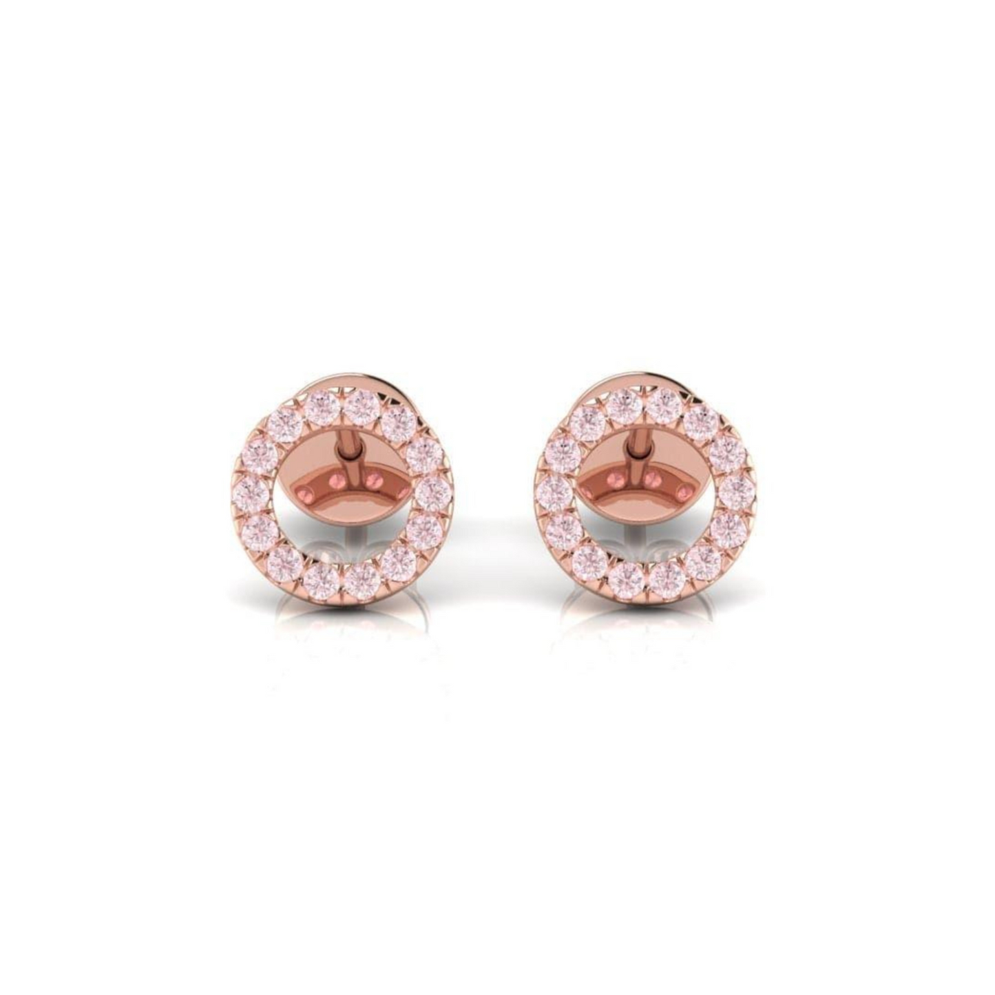 Eminence Pinks Diamond Circle of Life Earrings
