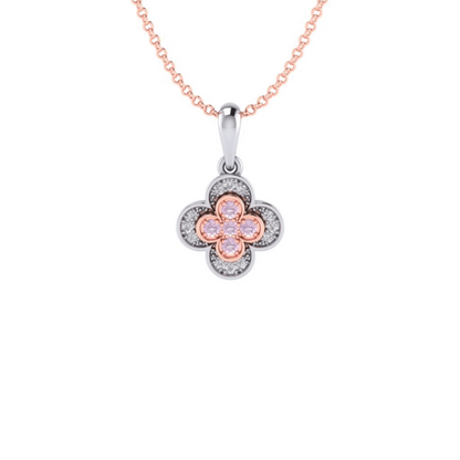 Eminence Pinks Diamond Clover Pendant