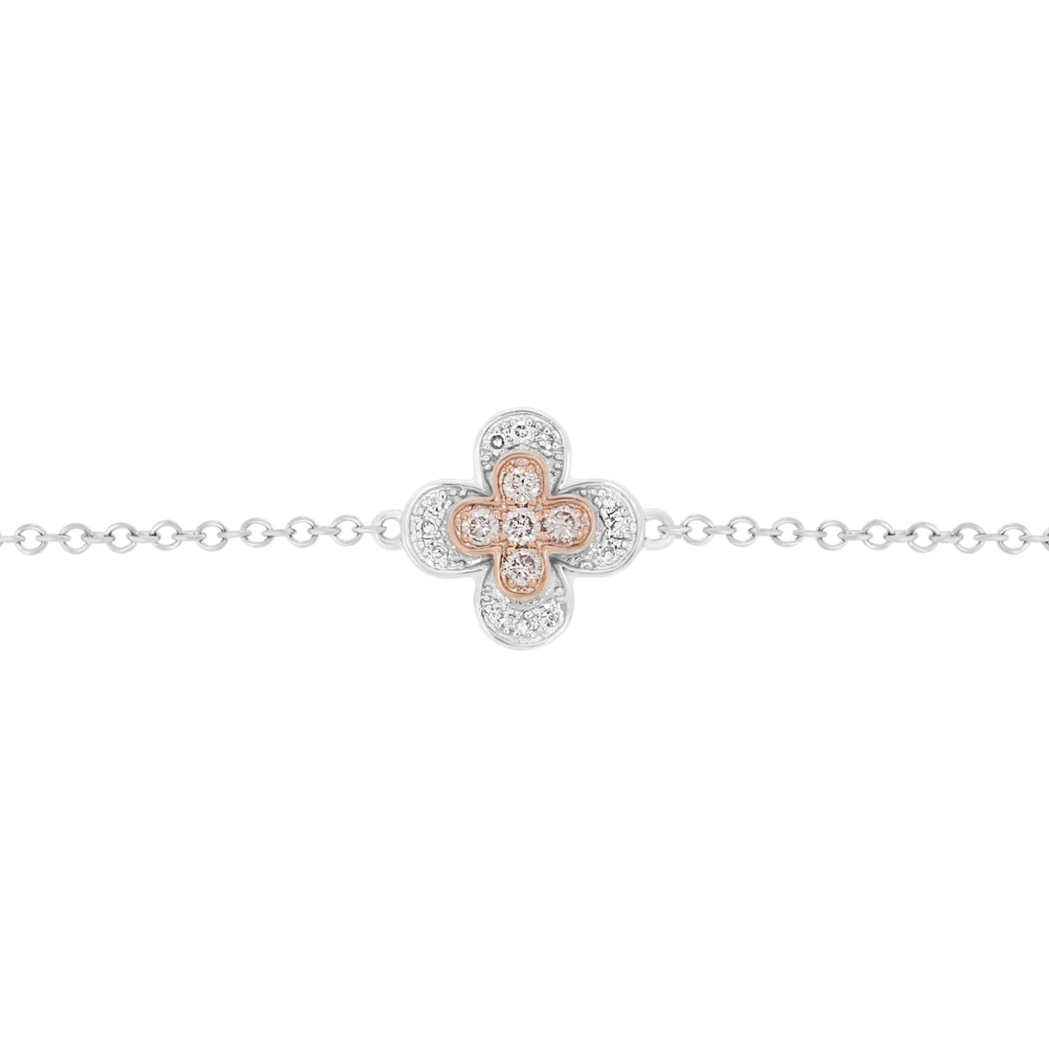 Eminence Pinks Diamond Clover Bracelet