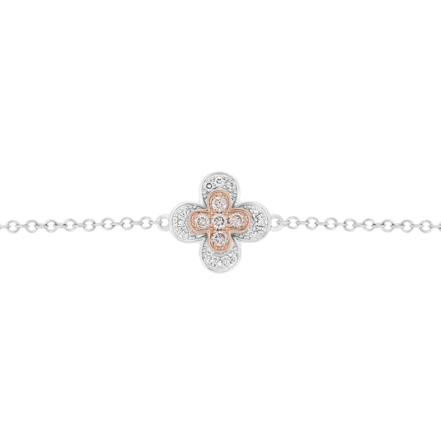 Eminence Pinks Diamond Clover Bracelet