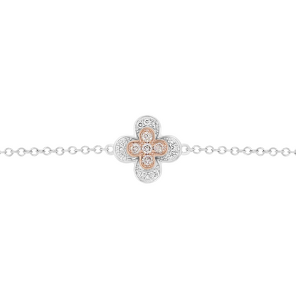 Eminence Pinks Diamond Clover Bracelet