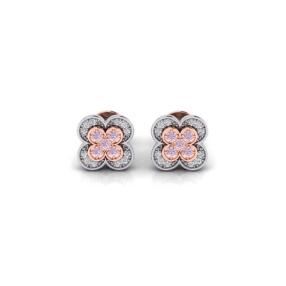 Eminence Pinks Diamond Clover Earring
