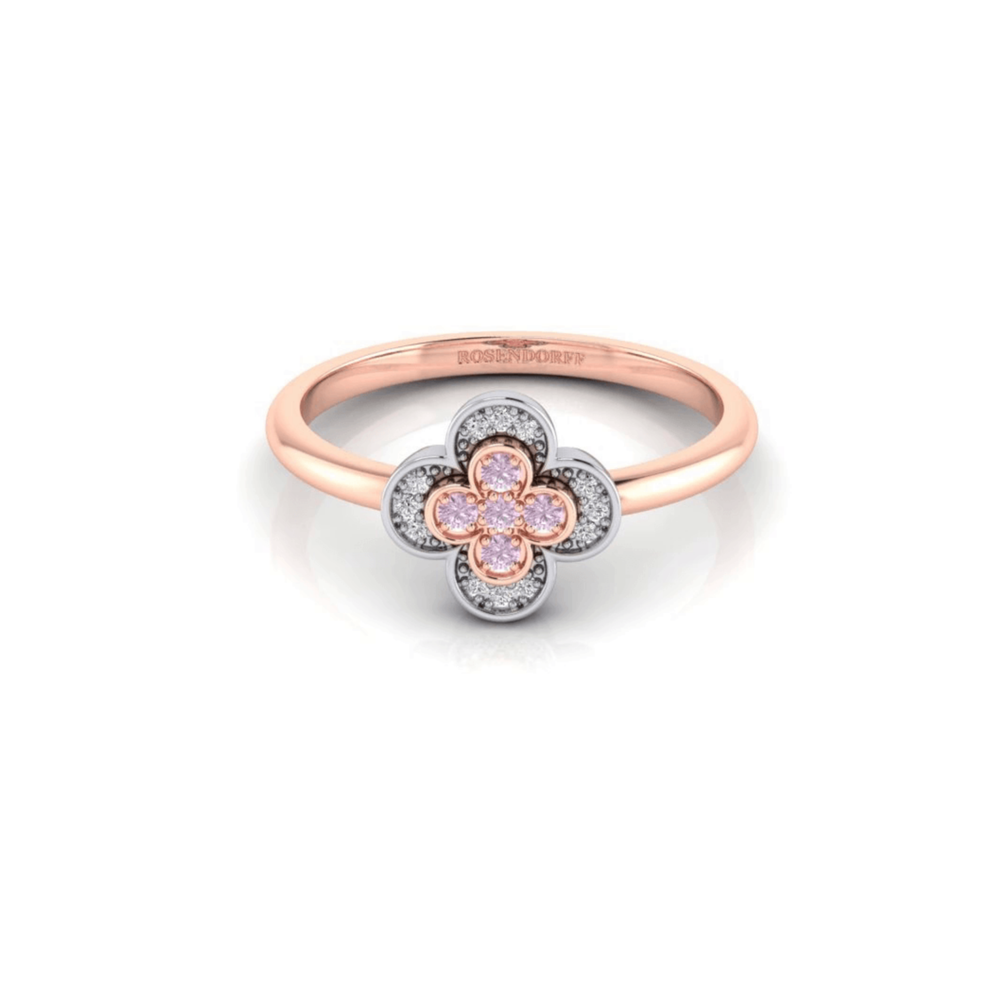 Eminence Pinks Diamond Clover Ring