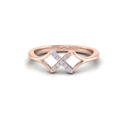Eminence Pinks Diamond Cross Ring