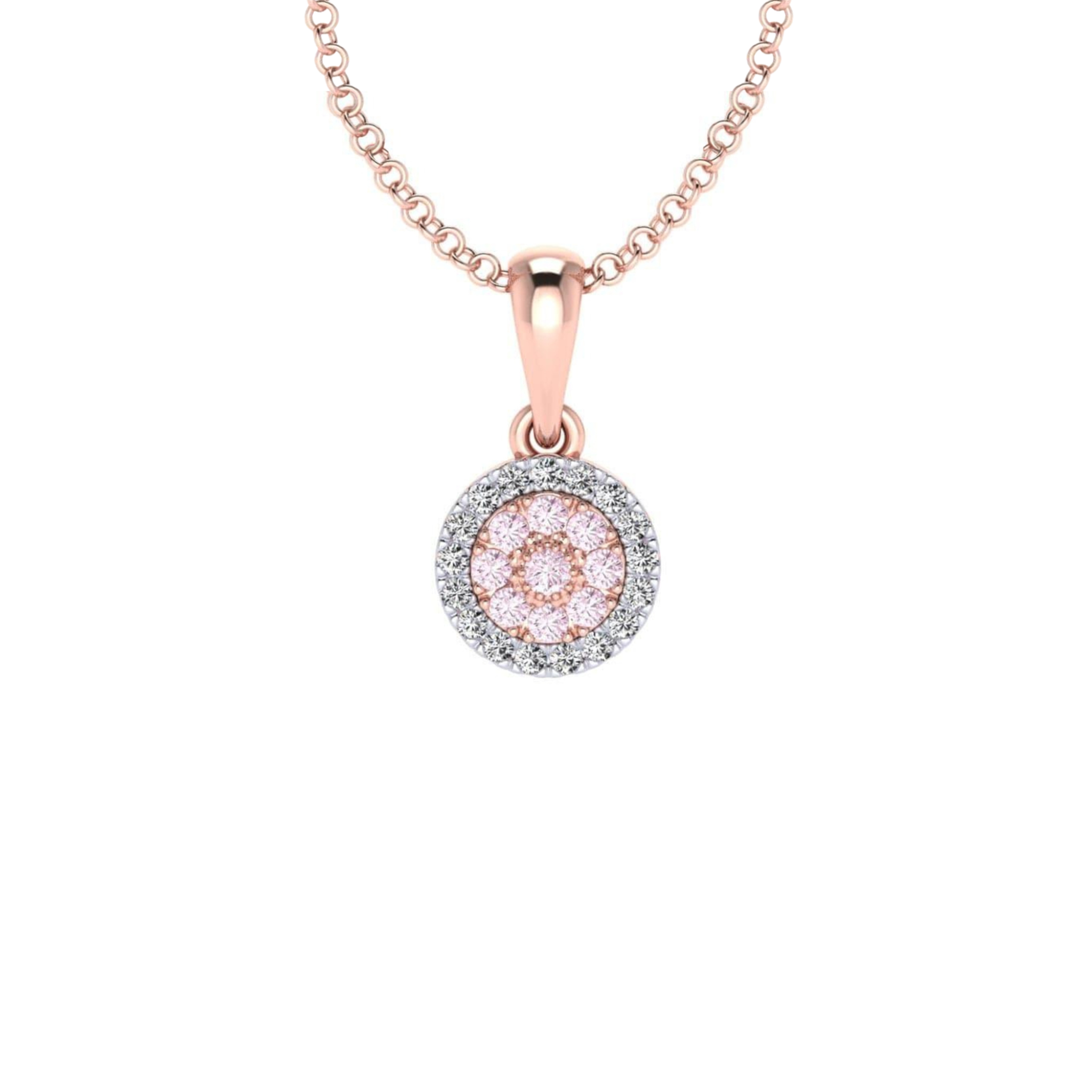 Eminence Pinks Diamond Disc Pendant