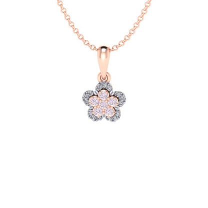 Eminence Pinks Diamond Flower Pendant