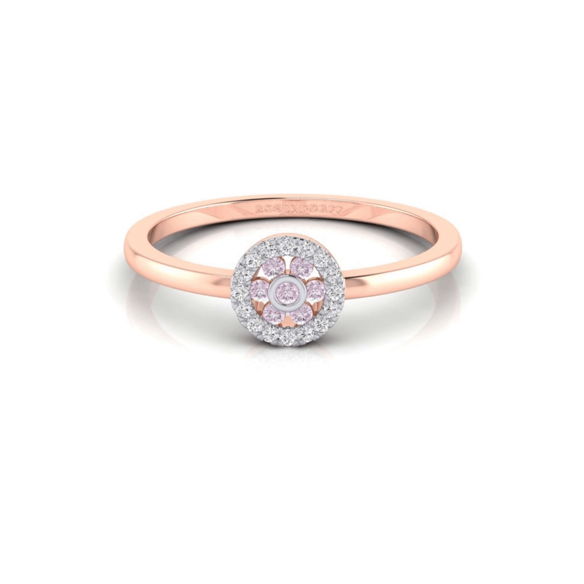 Eminence Pinks Diamond Halo Ring