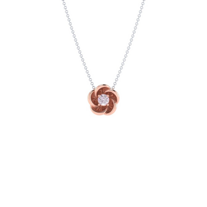 Eminence Pinks Diamond Flower Petal Pendant