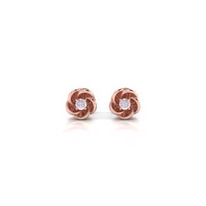 Eminence Pinks Diamond Flower Petal Earrings