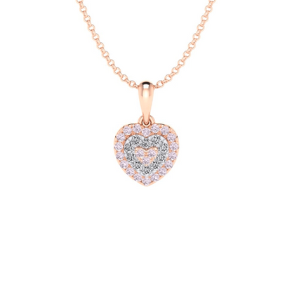 Eminence Pinks Diamond Heart Pendant