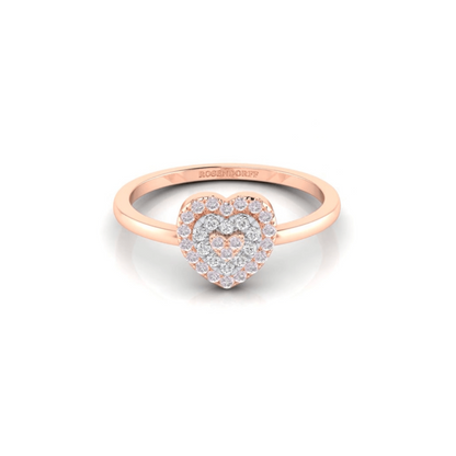 Eminence Pinks Diamond Heart Ring